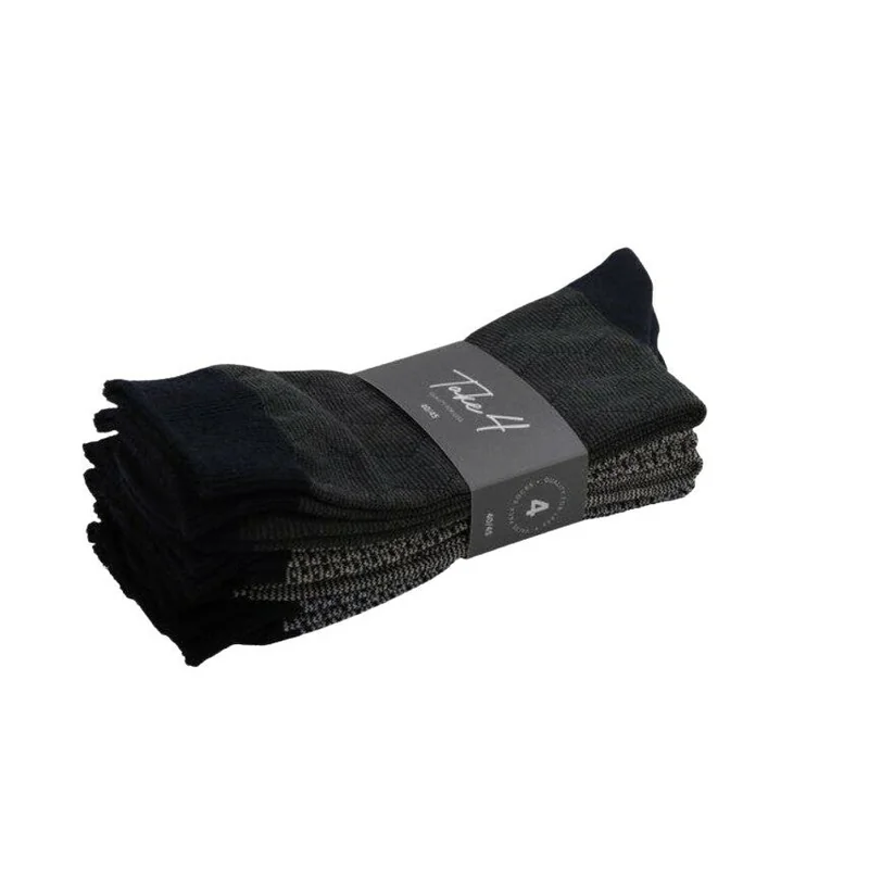 Take Jaquard stickade 4-pack