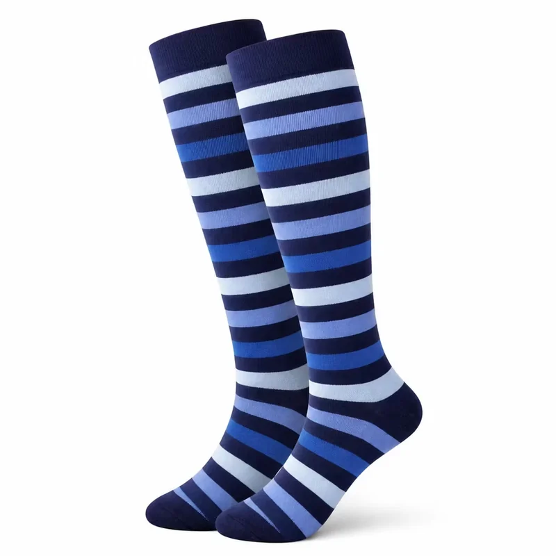 Stödstrumpor Blue Stripe Nr 52