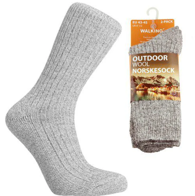 2-Pack Walking Raggsocka Grå